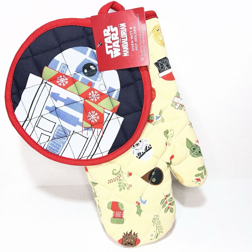 Star Wars Mandalorian R2D2 Pot Holder Oven Mitt Kitchen Christmas Yoda